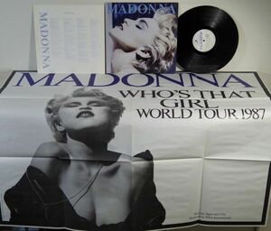 ◆MADONNA【True Blue】欧州イタリア盤オリジナルLP◆SIRE 92 5442-1 特大ポスター付！