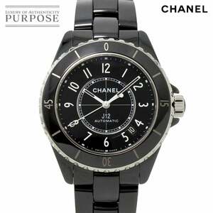 シャネル CHANEL J12 38mm H5697 メンズ 腕時計 デイト ブラック セラミック 裏スケルトン 自動巻き ウォッチ 90230381