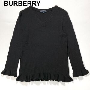 BURBERRY LONDON バーバリー プルオーバー ニット 刺繍 ロゴ 2 レディース ブラック 黒 B82406-121