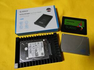 ※ORICO 2.5 → 3.5変換＆2.5インチHDD 1TB＆2.5インチSSD240GB＆2.5インチSSD240GBセット