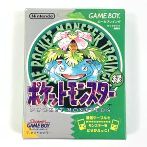 GB NINTENDO 任天堂 DMG-APBJ-JPN ポケモン ポケットモンスター 緑 ゲームボーイソフト 箱説付き＊簡易検査品