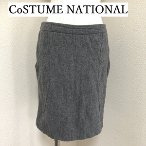 CoSTUME NATIONAL / コスチュームナショナル 古着 ミニ ウール タイトスカート グレー オフィス 冬