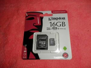 Kingston micro SDHC CARD 16GB CLASS 10 UHS-I OK WITH ADAPTER Canvas Select SDCS/16GB NO3