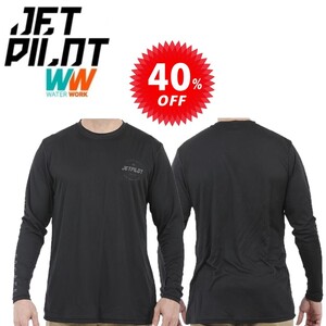 ジェットパイロット JETPILOT Tシャツ 速乾 セール 40%オフ 送料無料 コープ L/S メンズ ハイドロT S18611 ブラック M ロンT