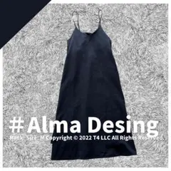 alma desing ロングワンピース ネイビー マタニティ ✓1894