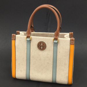 トリーバーチ キャンバスレザー 2Way ハンドバッグ ショルダーバッグ 斜めがけ カバン Tory Burch QR063-12