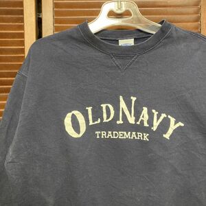 1スタ 再落無し ATEE ネイビー ロゴ スウェット OLDNAVY オールドネイビー シンプル 90s 00s ビンテージ 古着 卸 仕入れ