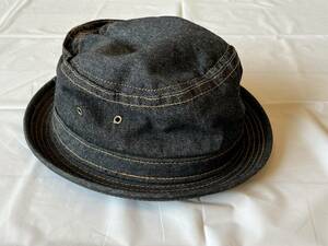 【中古】 NEW YORK HAT 3059 DENIM STITCH STINGY 　カラー：デニム　サイズ：L