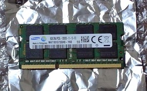 SAMSUNG製 DDR3 PC3L 12800S 204Pin 8G 低電圧対応 1枚。