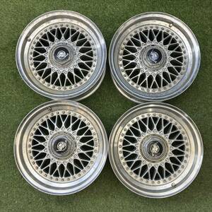 【0305】15インチ　6.5JJ　リネアスポーツ　LINEA　SPORT　15×6.5JJ　ET15　PCD114.3　4/5穴　ハブ径73.5　中古4本