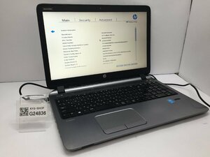 ジャンク/ HP ProBook 450 G2 Intel Core i5-5200U メモリ4.1GB ストレージ無し 【G24836】