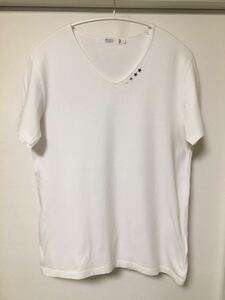 ◆ 【美品】BEAMS LIGHTS ビームス ライツ/ 5スターVネックTシャツ WHITE M size