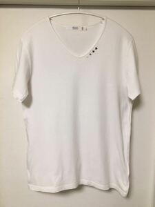 ◆ 【美品】BEAMS LIGHTS ビームス ライツ/ 5スターVネックTシャツ WHITE M