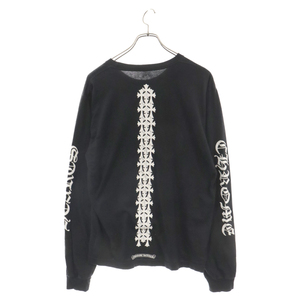 CHROME HEARTS クロムハーツ Cemetery Cross Tire Track L/S T-Shirt セメタリークロス トラックプリント長袖Tシャツ ロンT ブラック