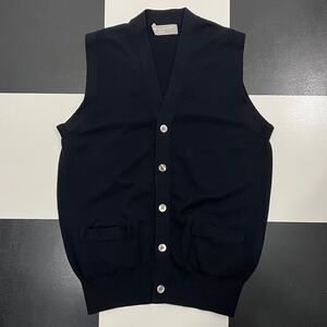 【701】 80s アーカイブ COMME des GARCONS HOMME ウール リブ ポケット ニット ベスト ブラック 黒 black コムデギャルソン オム 1989