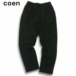 【新品 未使用】 coen コーエン 裏起毛★ やみつき 暖パンツ ストレッチ イージー テーパード パンツ Sz.S　レディース 黒　A4B04937_A#Q