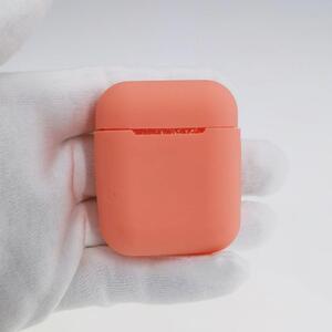 ★ AirPods 1・2 シリコンケース コーラルオレンジ [118] (1)