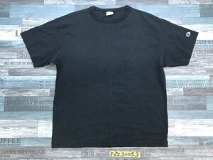 Champion チャンピオン メンズ ロゴ バックプリント 半袖Tシャツ M 黒