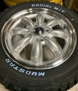 訳アリ 4本セット LaLa Palm CUP ララパーム 14X4.5J 4/100 +45 S/リムP MUDSTAR RADIAL M/T 165/65R14 ハスラー 軽 長期在庫品