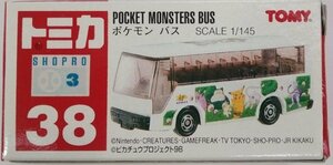 トミカ 38 トミー ポケットモンスター ポケモン バス 1/145 TOMY 赤文字 中国製 赤箱 ホワイト グリーン ミニカー