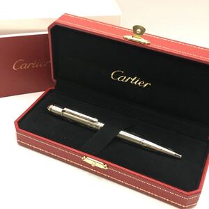 ★E10111【美品】Cartier カルティエ/ボールペン/ディアボロ・ドゥ・カルティエ/ハッピーバースデー/シルバー/箱付/筆記OK す