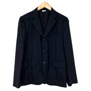 2019 コムデギャルソンオム 縮絨 テーラード ジャケット ブラック S DEUX COMME des GARCONS HOMME DE-J025