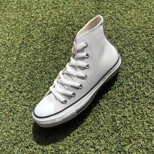 新品22.5 converse LE ALL STAR HI コンバース レザー オールスター ハイ HT971