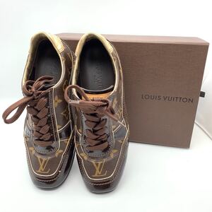 LOUIS VUITTON ルイヴィトン PVCスニーカー GO1016 モノグラム ブラウン EU36