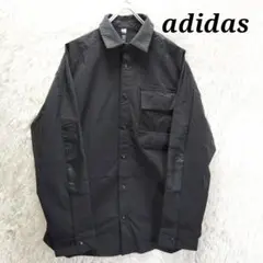 極美品　adidas　アディダス　ナイロン　シャツ　ジャケット　ブラック　黒　S