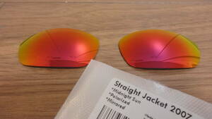 処分価格！★オークリー ストレートジャケット用 カスタム偏光レンズ Straight Jacket 2007 Midnight Sun Mirrored Color Polarized 新品