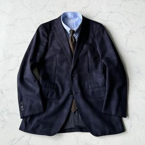 9901 ユナイテッド アローズ UNITED ARROWS レダ REDA バレモッソ ウィンドーペン チェック テーラード ジャケット 艶感 ネイビー 紺 S相当