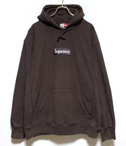 【クリーニング済】Supreme Box Logo Hooded Sweatshirt 21AW（XL）ブラウン シュプリーム ボックス ロゴ パーカー フーディー