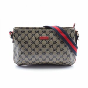 グッチ シェリーライン GGクリスタル ブランドオフ GUCCI PVCコーティングキャンバス ショルダーバッグ コーティングキャンバス 中古 レデ