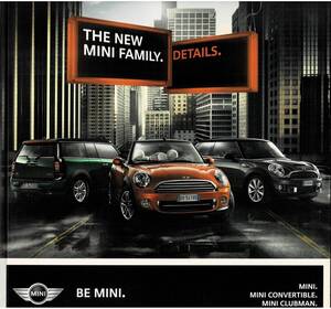 MINI　●　MINI．MINI CONVERERTIBLE.　MINI CLUBMAN．カタログ　2010年9月　