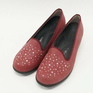 未使用 リゲッタ Re:getA シューズ パンプス Lサイズ 24.0～24.5㎝ ワインレッド スタッズ付き