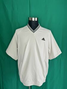 adidas アディダス GOLF Vネック 半袖 プルオーバー ゴルフウェア スポーツウェア 中古 Lサイズ ライトベージュ 袖無し 他にも多数出品中