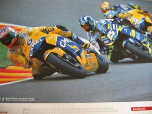 ★ホンダ レーシング カレンダー 2005年 鈴鹿 8耐 MOTO GP ビアッジ ジベルナウ 玉田誠 成田亮 藤波貴久 井筒仁康 山口辰也 写真 綺麗★