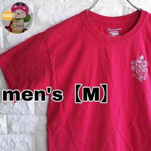 C242【Champion】半袖プリントTシャツ【メンズM】レッド