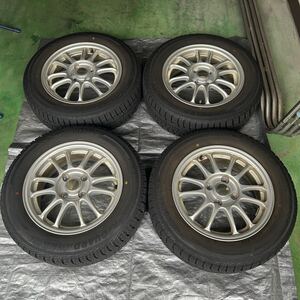 店頭渡しOK　ヨコハマ・175/65R14・スタッドレス・2020年・14×5.5J・穴4・社外アルミホイール4本セット　　中古