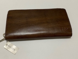 Lee リー 木目調デザイン ラウンドジップ 長財布 展示未使用品