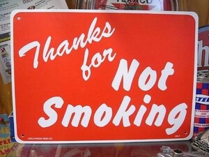 プラスチック看板 NOT SMOKING 禁煙 CA-7 サインボード ガレージ雑貨 アメリカ雑貨 アメリカン雑貨