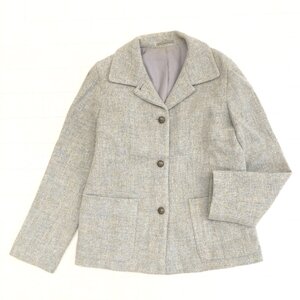 ●MARGARET HOWELL×HARRIS TWEED マーガレットハウエル ハリスツイード ウール100% ジャケット 2(M) 日本製 フォーマル 羽織り レディース