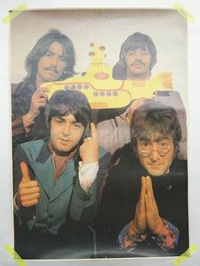 当時物 THE BEATLES ビートルズ ポスター イエローサブマリン Yellow Submarine 長期保管品 現状品 