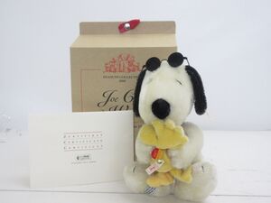 T074-N37-2920 steiff シュタイフ ジョークール ウッドストック PEANUTS COLLECTION 2000 スヌーピー ぬいぐるみ 高さ約28cm 現状品1