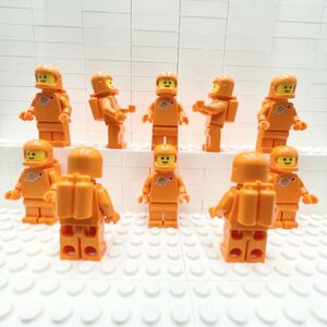 限定版　新品　レゴミニフィグ　クラッシク宇宙飛行士オレンジ　タンク付き　10体セット　LEGO社正規品　