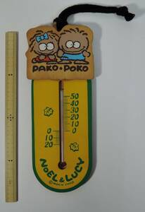 G10■昭和レトロ　PAKO・POKO　パコ・ポコ　NOEL＆LUCY　温度計■MOON　CHILD