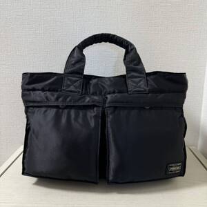 【大幅値下げ】【新品同様】PORTER ポーター TANKER タンカー トートバッグ 622-06995 ブラック　黒　ハンドバッグ