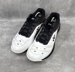 ヨネックス YONEX パワークッション POWER CUSHION 65Z 27.5cm バドミントンシューズ ホワイト レッド ガム GUM WHITE RED USED品