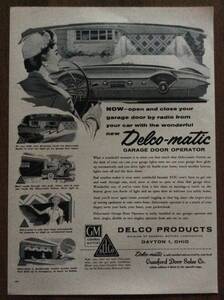 即決【mid-century advertising/LIFE/POST/広告710】Delco-matic/デルコ・マチック/自動車/ミッドセンチュリー/アメリカンカルチャー