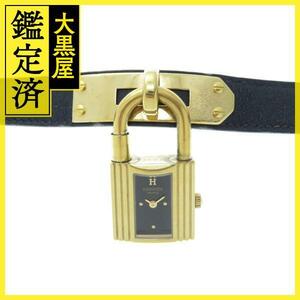 HERMES エルメス　ケリーウォッチ　KE1.210　GP　革　クオーツ　○Z刻印（1996年頃製造）【431】2148103561542